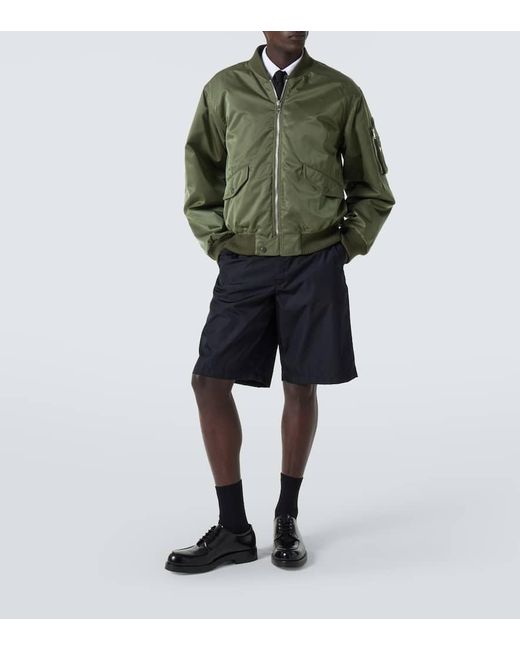 Prada Bomberjacke Aus Re-Nylon in Green für Herren