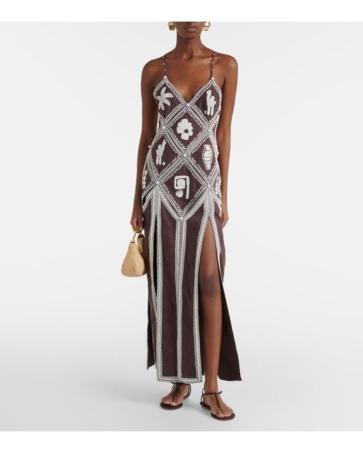 ALÉMAIS Brown X Laurence Leenaert Leandra Ramie Maxi Dress