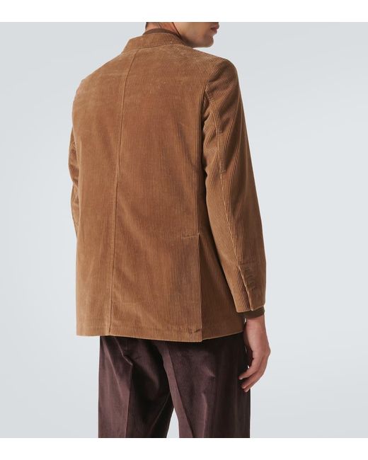 Rubinacci Blazer Aus Baumwoll-Cord in Brown für Herren
