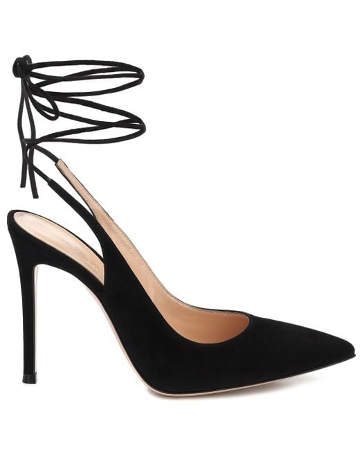 gianvito rossi black suede pumps