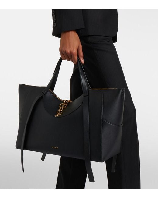 Givenchy Black The Snatch Large Leather Tote Bag