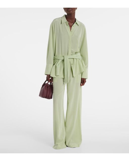 Chemise Bold En Crepe De Soie Joseph en coloris Green