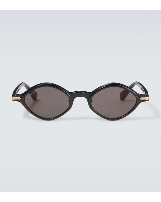 Cartier Black Premiere De Cartier Oval Sunglasses for men