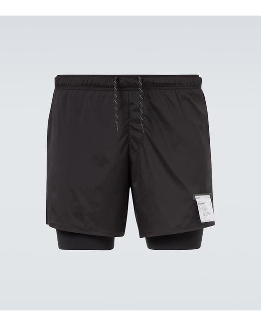 Satisfy Black Techsilk Running Shorts for men