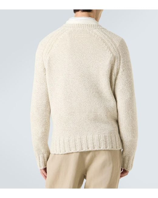 Zegna Sweatshirt Aus Kaschmir Und Wolle in White für Herren