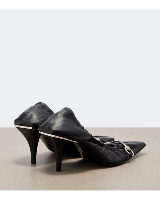 Gucci Black Vittoria Horsebit Leather Pumps