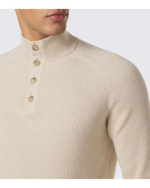 Fedeli Natural Cashmere Turtleneck Sweater for men