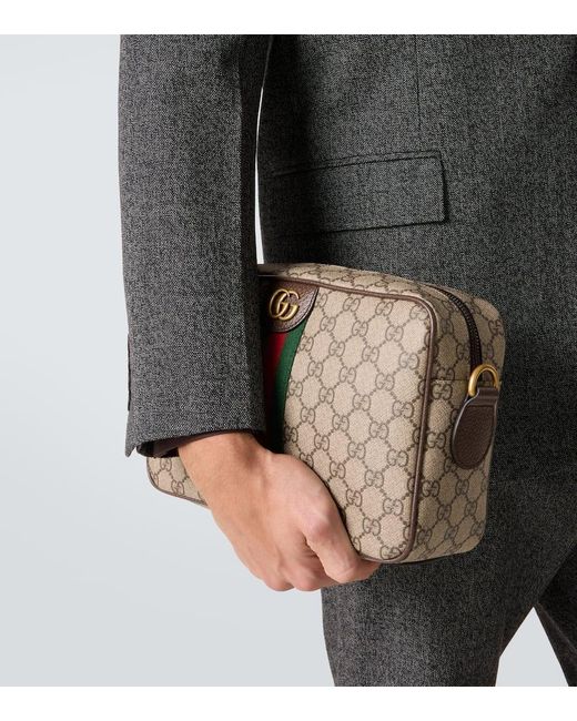 Gucci Messenger Bag Ophidia Gg Canvas Medium in Green für Herren
