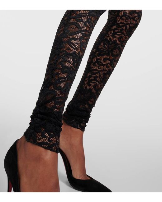 ROTATE BIRGER CHRISTENSEN Black Lace Leggings