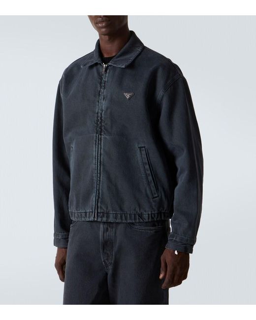 Prada Blue Denim Blouson Jacket for men
