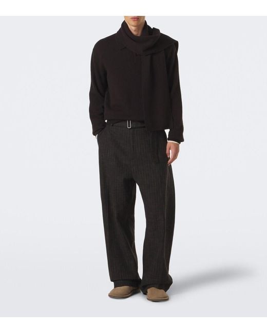 Lisa Yang Black Rufus Cashmere Polo Sweater for men