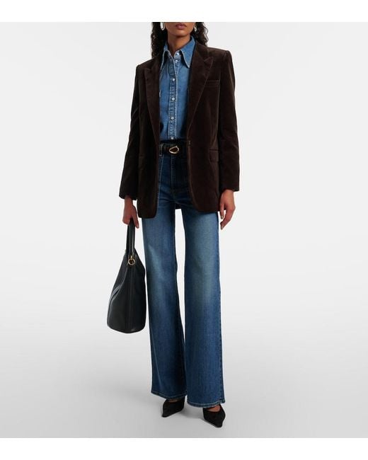 Nili Lotan Black Diane Velvet Blazer