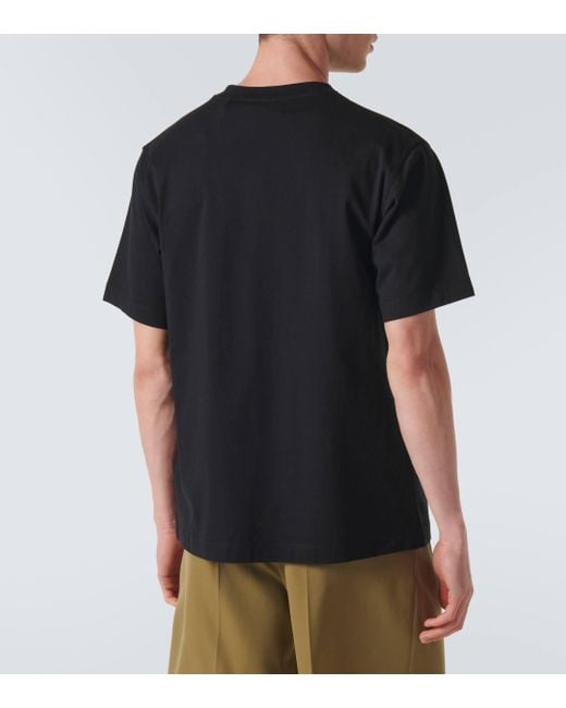 T-shirt imprime en coton Burberry pour homme en coloris Black