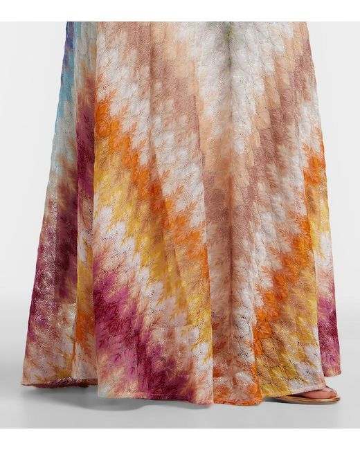 Missoni Blue Knitted Maxi Skirt