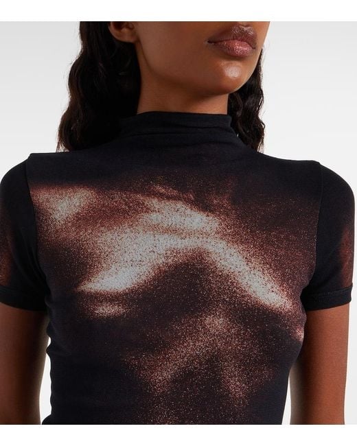 Jean Paul Gaultier Black Mini Dress Mesh Body Dust