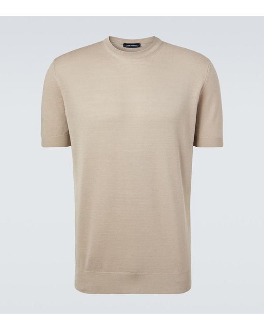 Thom Sweeney Natural Wool T-Shirt for men