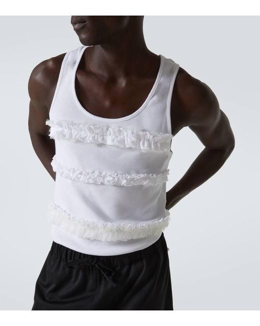 Top A Volants En Coton Simone Rocha pour homme en coloris White