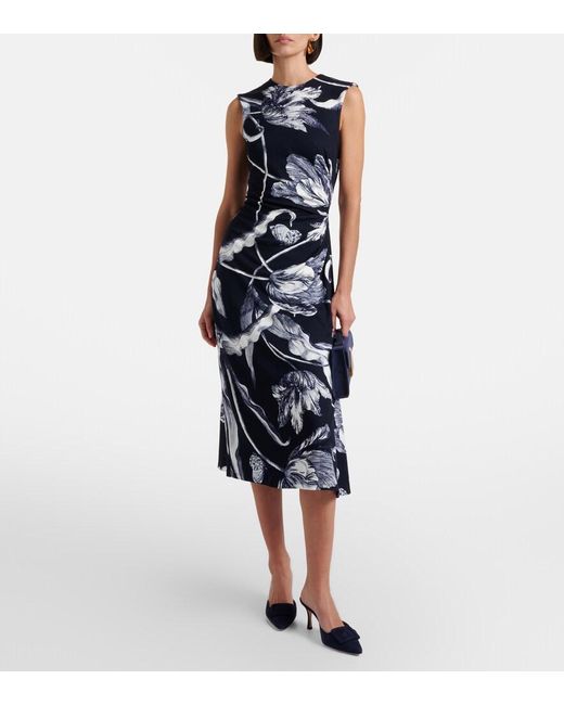 Midi Dresses Erdem de color Blue
