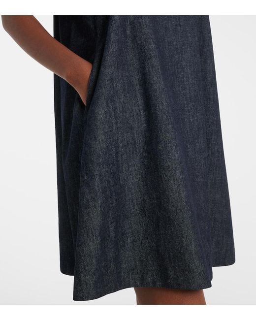 Max Mara Blue Halterneck Denim Minidress