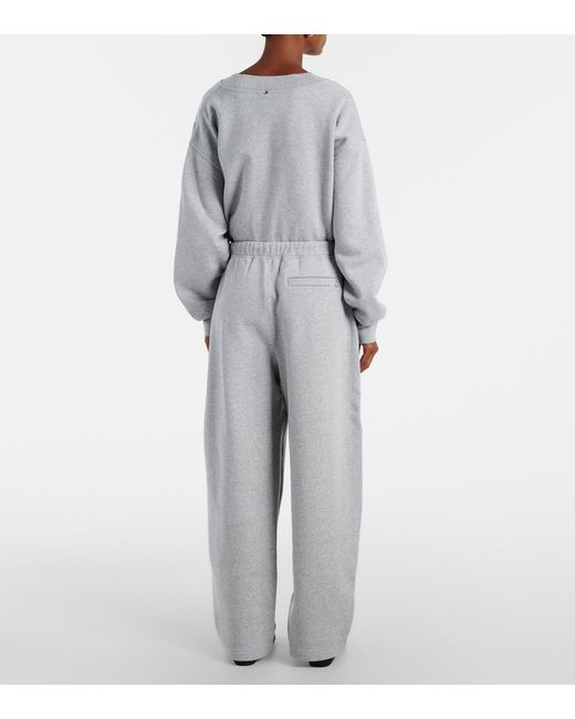 Sportmax Gray Albania Cotton-Blend Sweatpants