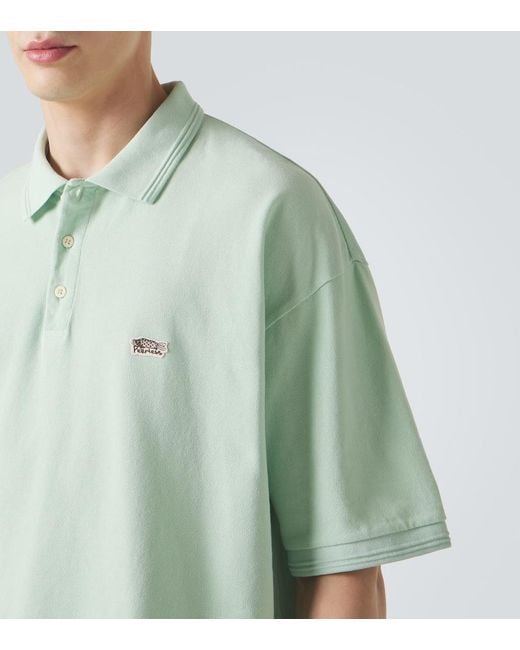 Visvim Blue Mondo Weller Cotton Pique Polo Shirt for men
