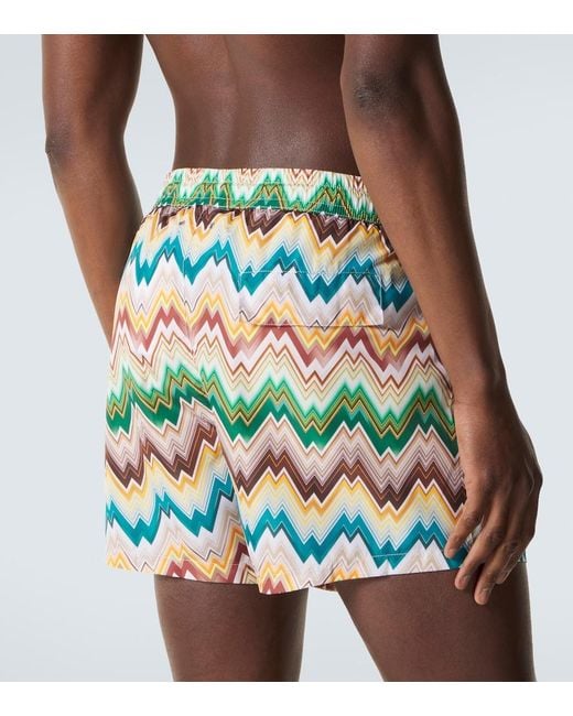 Missoni Multicolor Zigzag Swim Trunks for men