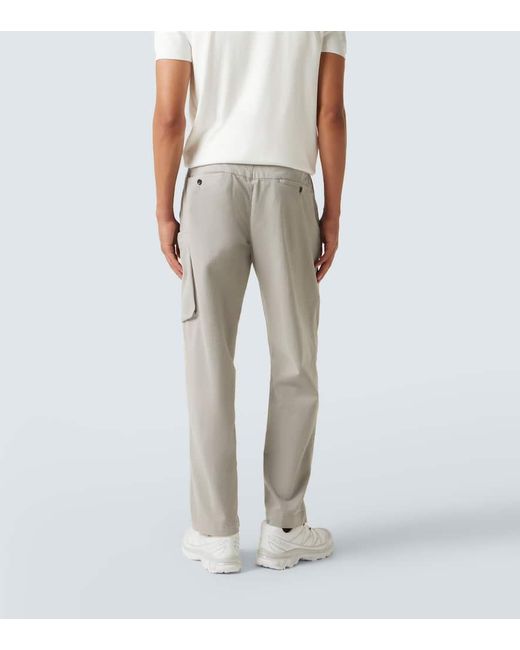 C P Company Gray Lens Cotton Sateen Cargo Pants for men
