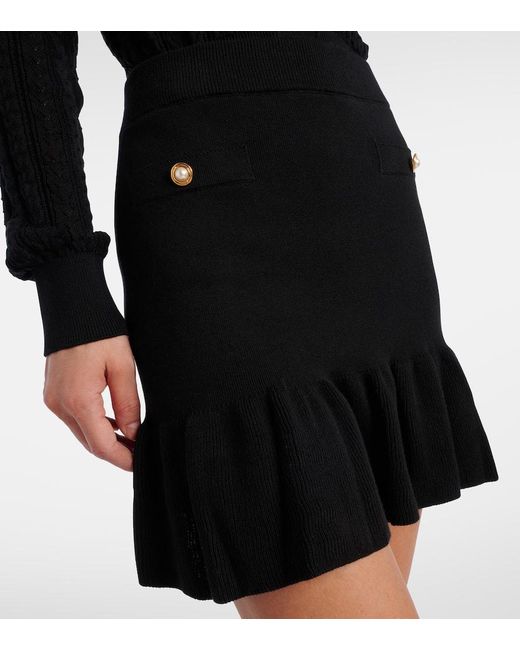 Alessandra Rich Black Skirt With Decorative Pockets