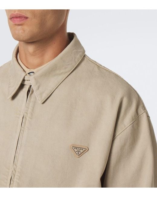 Prada Natural Denim Blouson Jacket for men