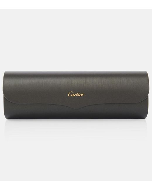 Cartier Metallic Panthere De Cartier Square Glasses