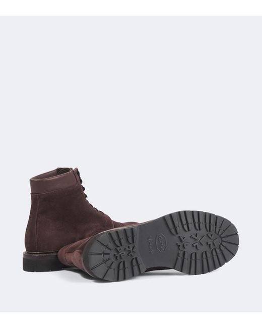 George Cleverley Brown Taron Ii Suede Lace-Up Boots for men