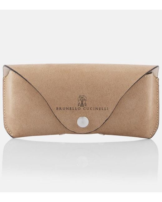 Brunello Cucinelli Brown Sartorial Sunset Square Sunglasses