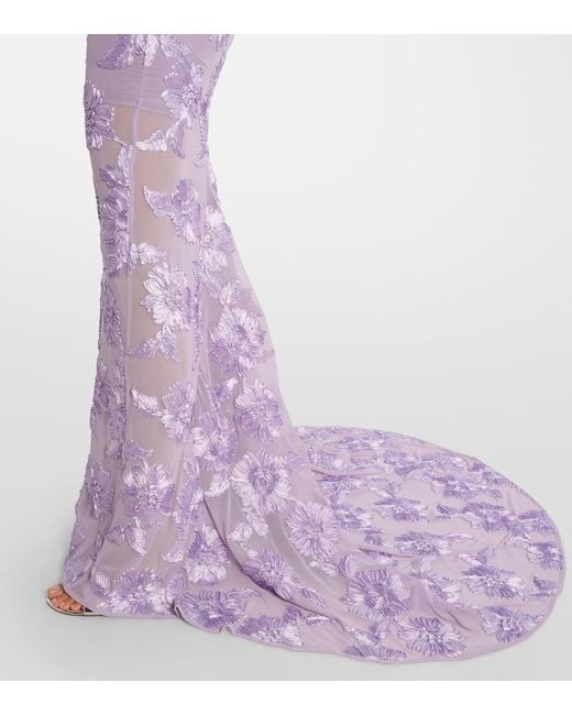 ROTATE BIRGER CHRISTENSEN Purple Maxikleid
