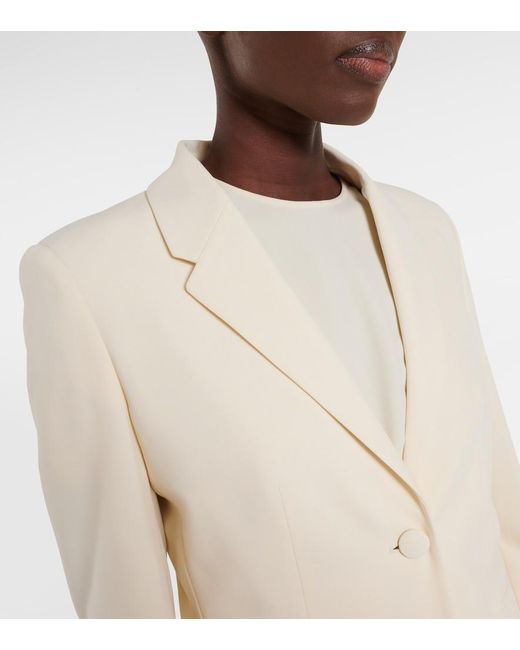 FFORME Natural Bennet Wool-Blend Crepe Blazer