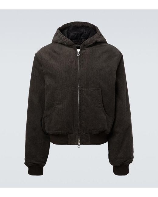 Our Legacy Black Bank Cotton Twill Corduroy Jacket for men