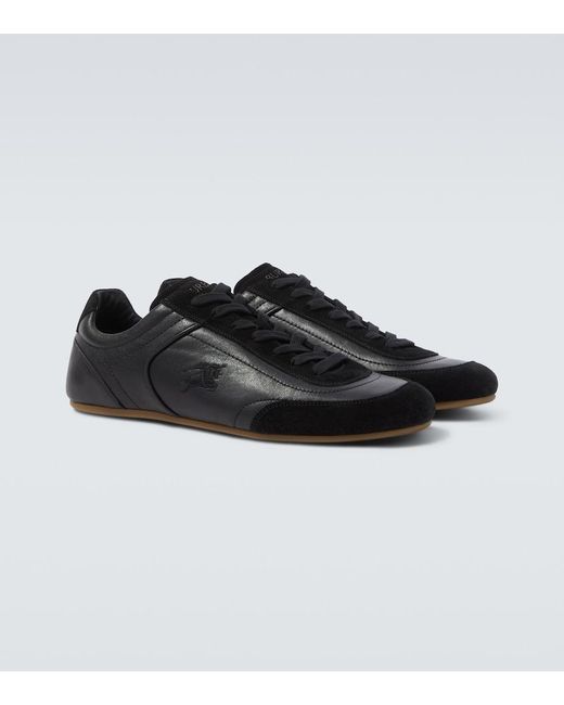 Burberry Black Knight Runner Leather Sneakers for men