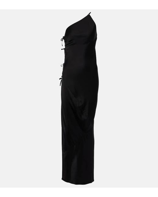 Rick Owens Black Taco One-Shoulder Minidress