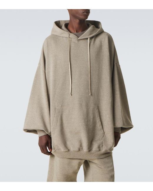 Rick Owens Natural Drkshdw Hun Cotton-Blend Jersey Hoodie for men