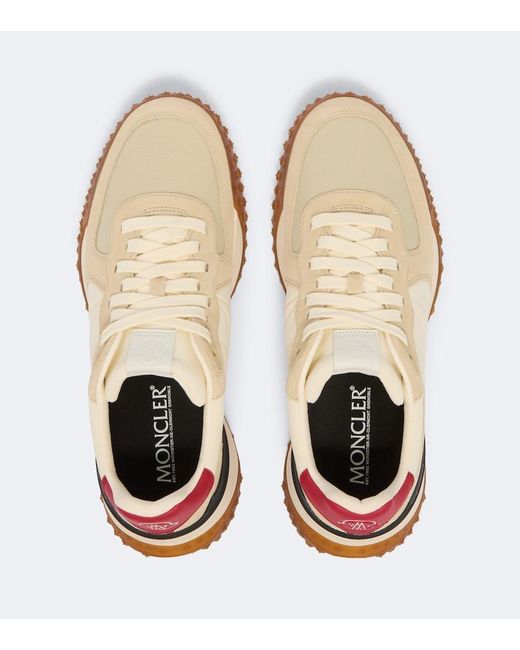 Moncler Natural City Trek Suede-Trimmed Sneakers for men