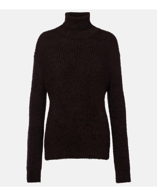 Jersey De Lana De Cuello Alto Loro Piana de color Black