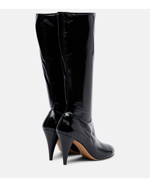 Le Monde Beryl Black X Kim Sion Madison 95 Patent Leather Knee-High Boots