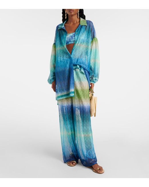 Missoni Blue Zigzag Shirt