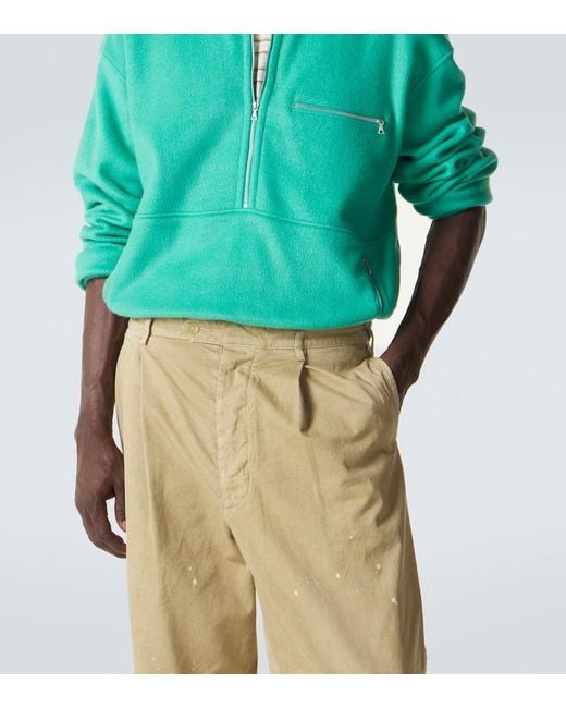 Auralee Natural Distressed Cotton Chinos for men