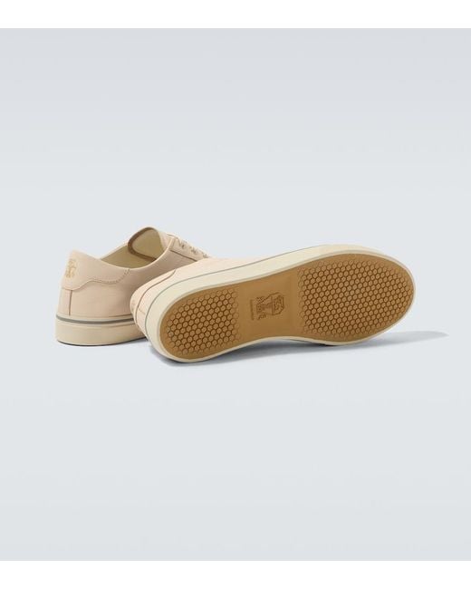 Brunello Cucinelli White Leather Sneakers for men