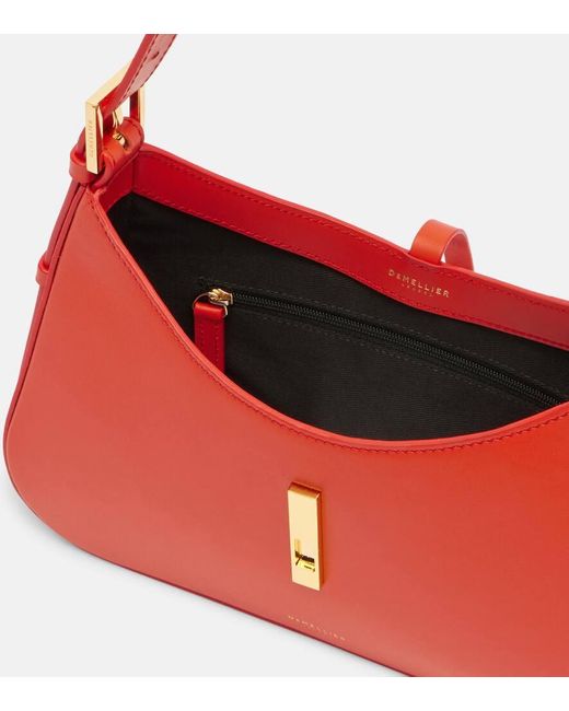 DeMellier London Red Tokyo Leather Shoulder Bag
