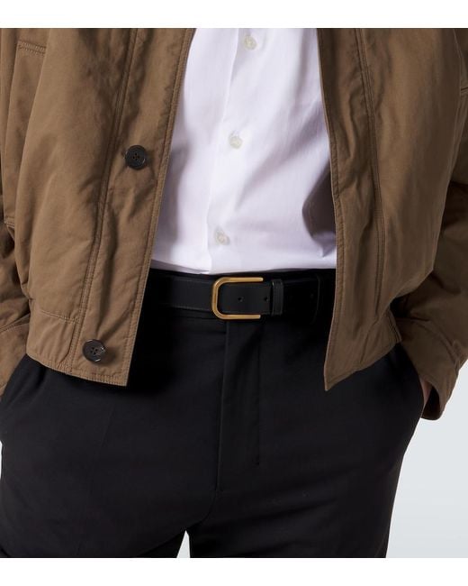 Saint Laurent Black Leather Belt for men