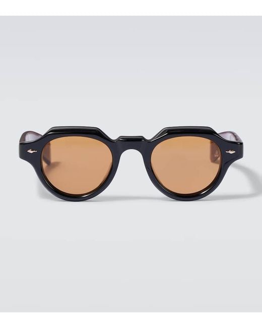 Jacques Marie Mage Brown Kellerman Round Sunglasses for men