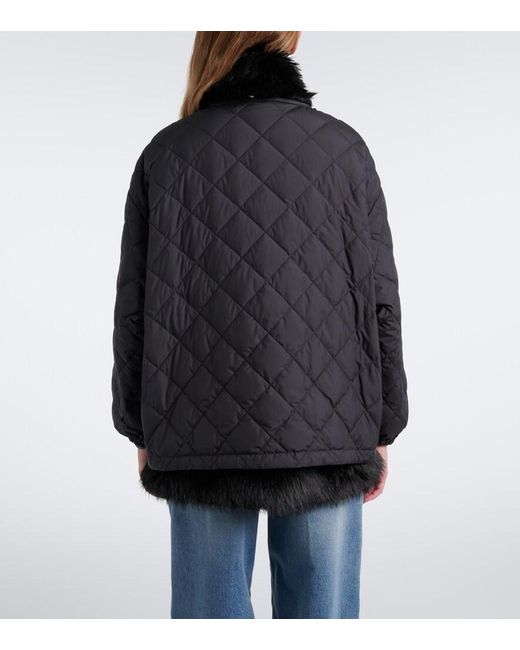 Moncler Black Chaleureux Convertible Quilted Down Jacket