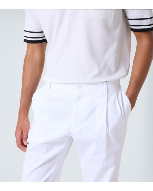 Dolce & Gabbana White Cotton Straight Pants for men