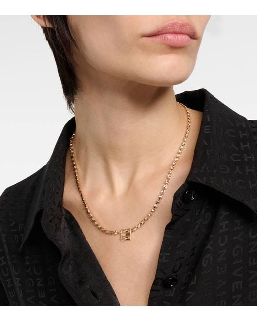 Givenchy Metallic 4G Crystal-Embellished Necklace